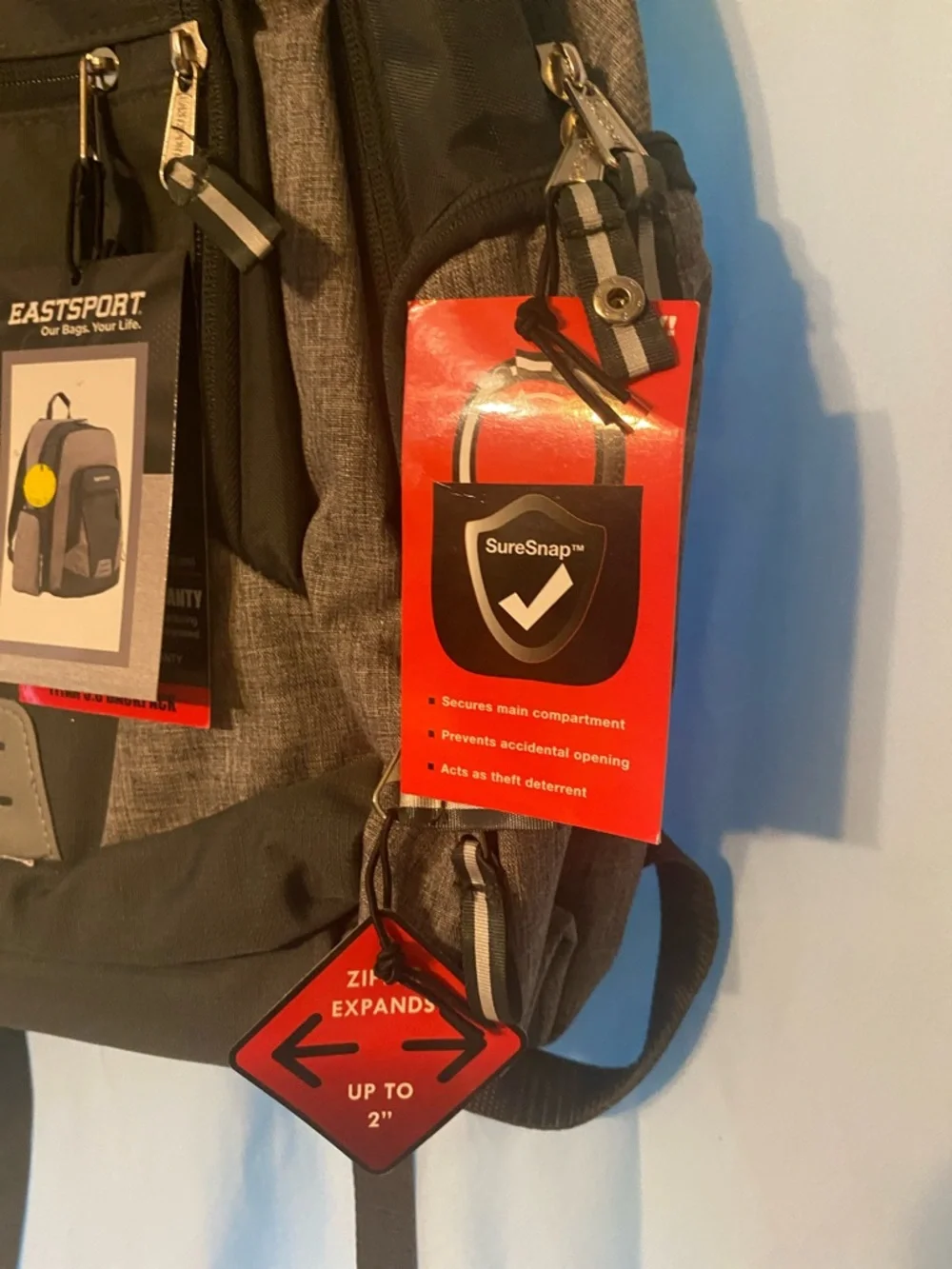 Eastsport Titan 3.0 Grey and Black Everyday Expandable Backpack